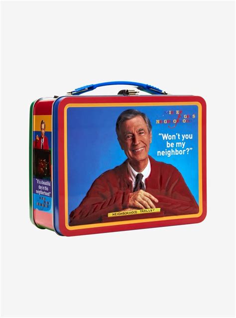 mr rogers metal lunch box|Metal Mister Rogers Neighborhood Kids School Lunch.